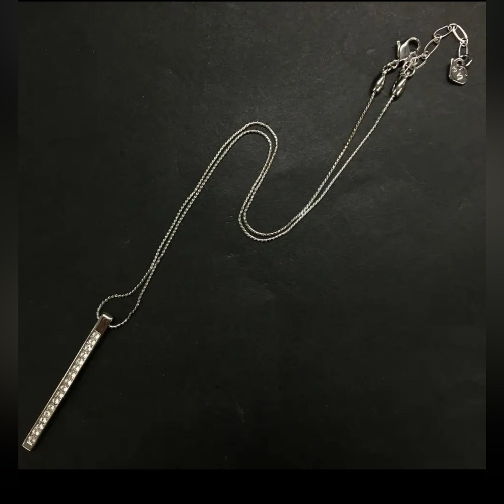 Swarovski rhinestone silver tone necklace